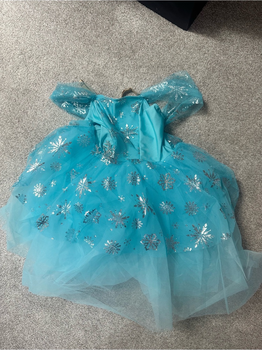 Girls Blue Snowflake Princess Costume Dress